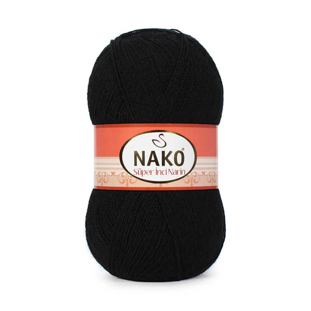 Nako Super Inci Narin Yarn - Black 217