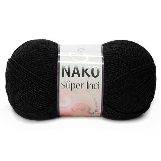 Nako Super Inci Yarn - Black 217