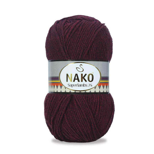 Nako Superlambs 25 Yarn - Wine Melange 1402