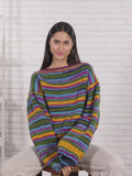 Knitted Self Design Pullover - 3370