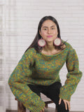 Knitted Self Design Pullover - 3354