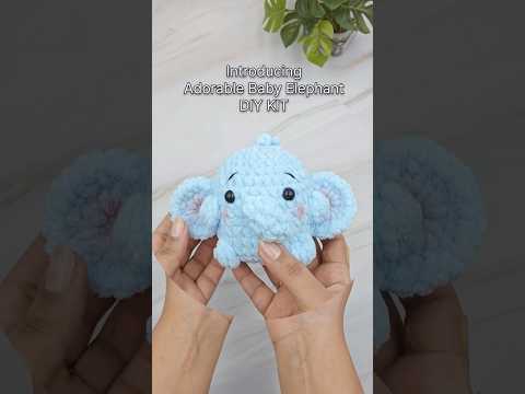 Crochet Kit - Adorable Baby Elephant Amigurumi Plush Toy