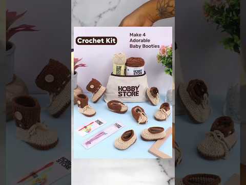 Crochet Kit – Make 4 Adorable Baby Booties