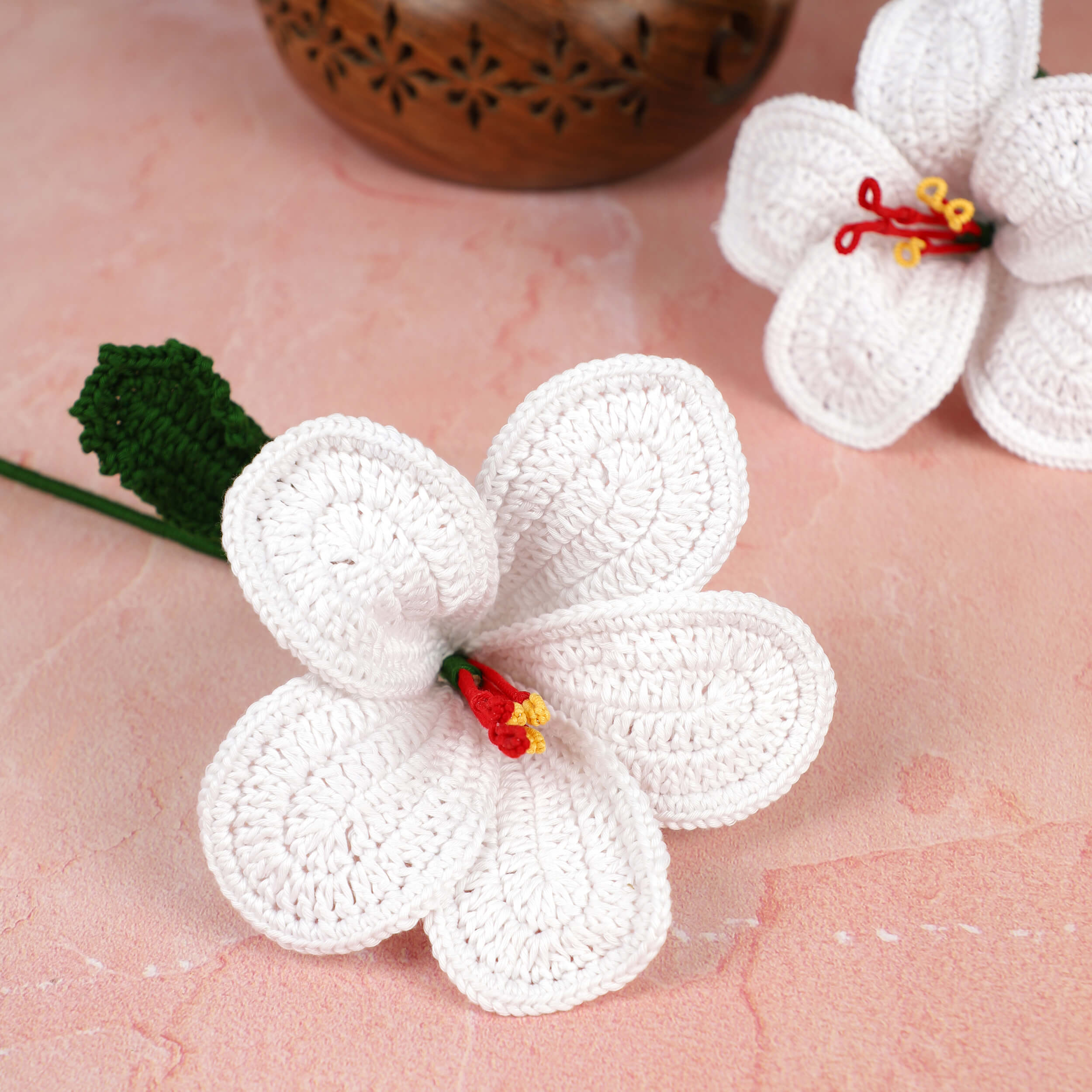 Hibiscus - Handcrafted Crochet Flowers