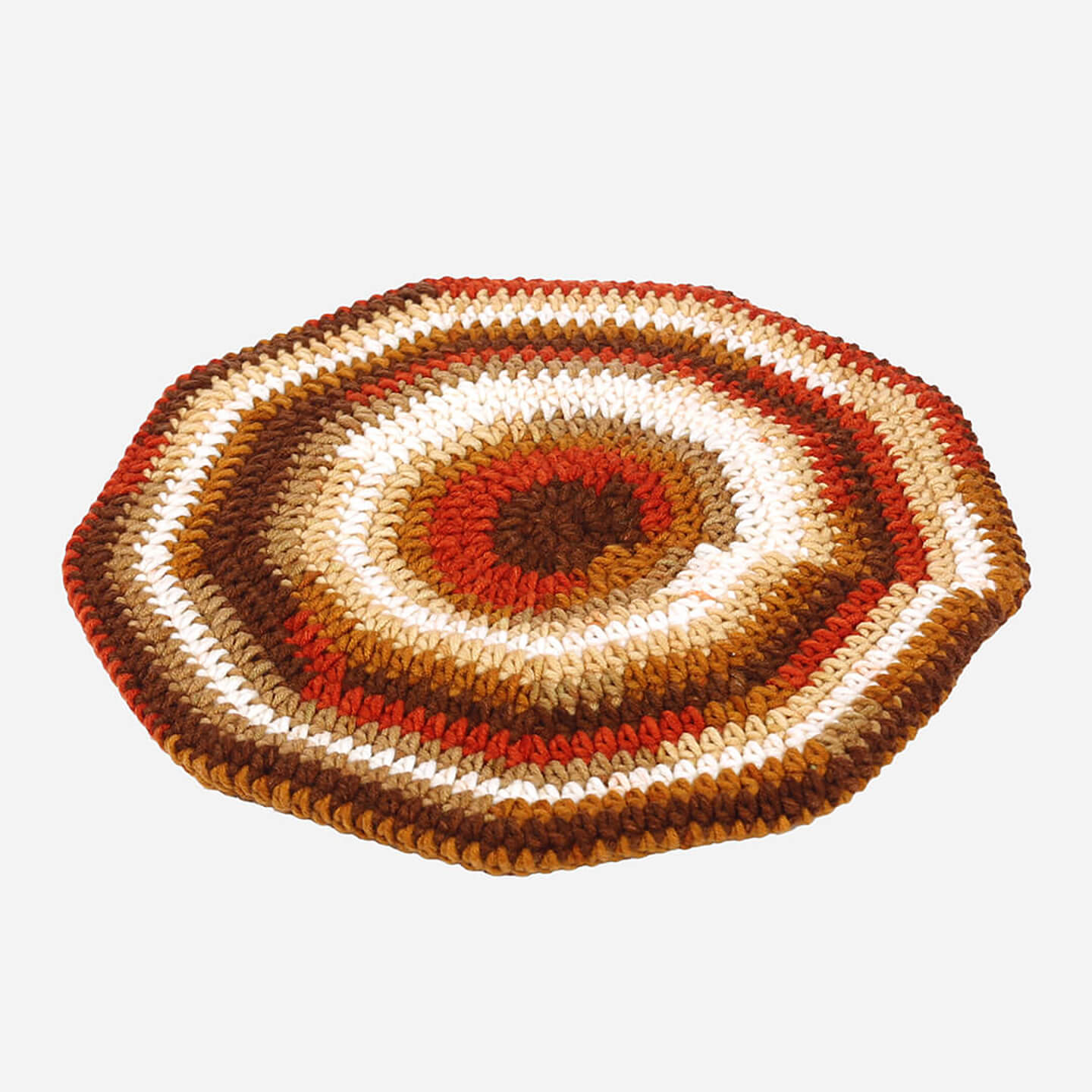 Women Handmade Shades of Brown Beret - 3335