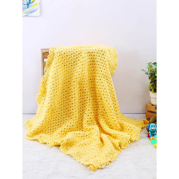Granny Square Baby Blanket - Yellow 2567
