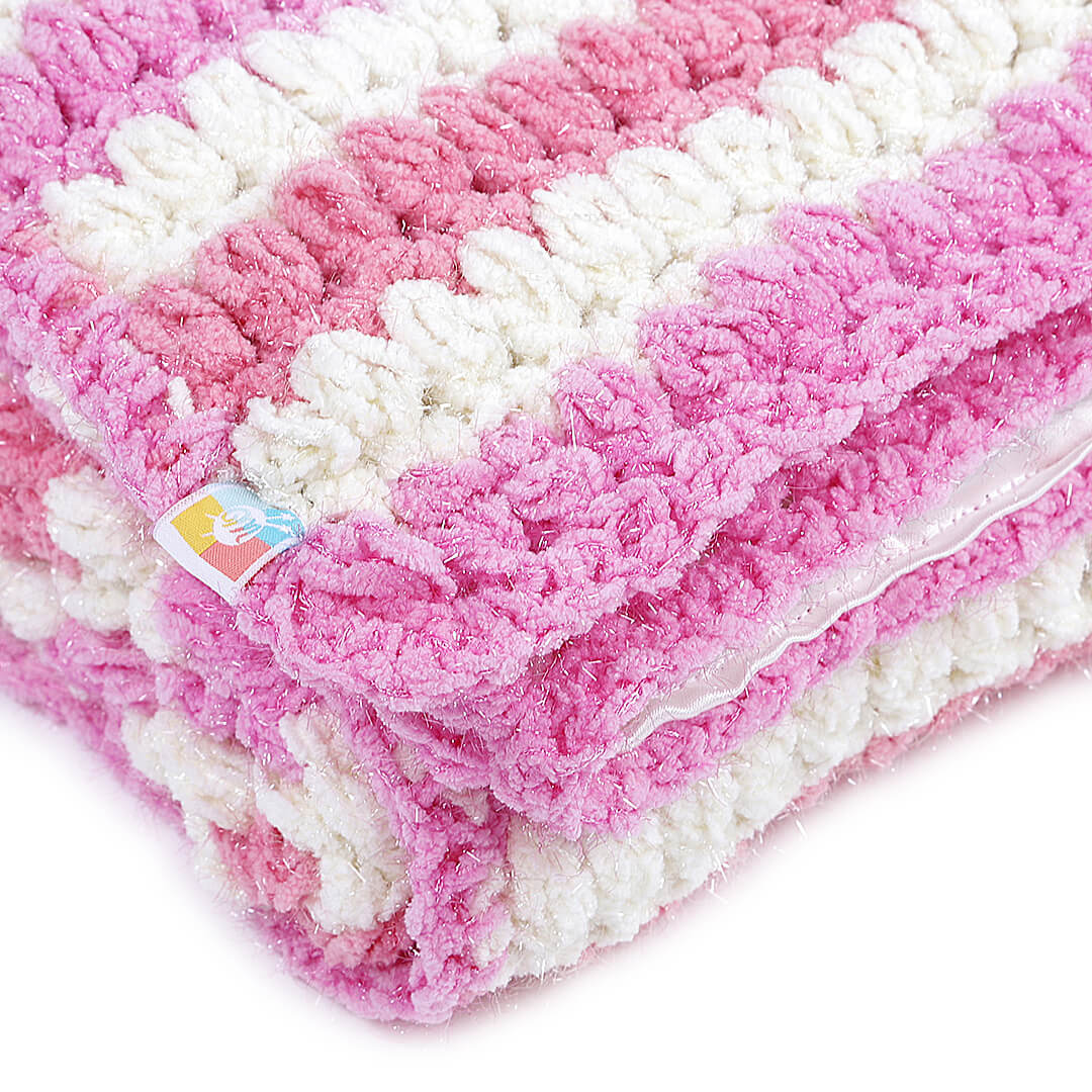Soft Chenille Striped Baby Blanket - Pink 2614