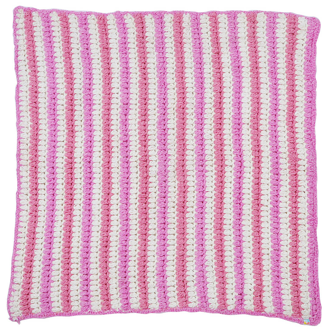 Soft Chenille Striped Baby Blanket - Pink 2614