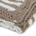 Soft Chenille Blanket - Brown, Beige 2617