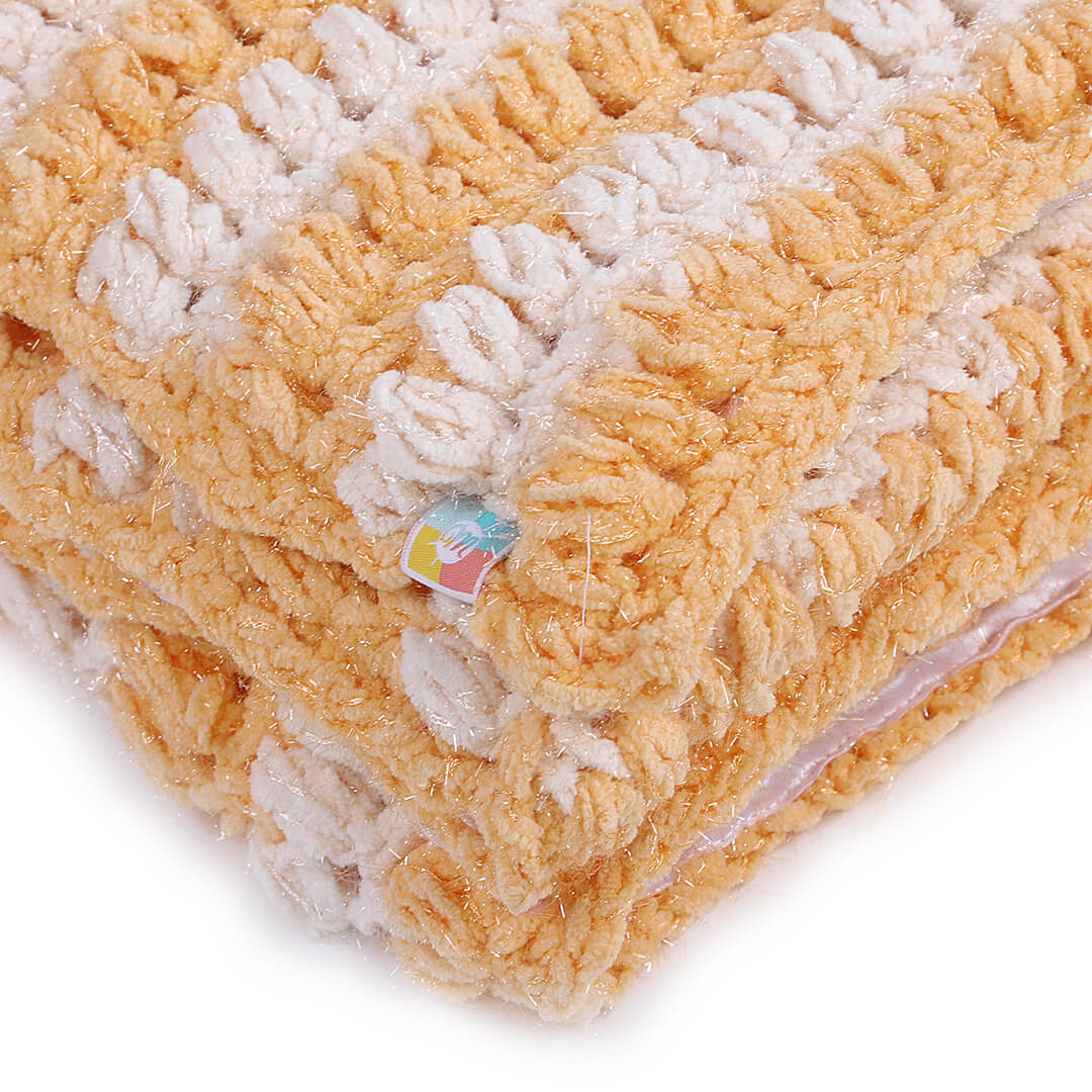 Soft Chenille Striped Baby Blanket - Peach 2630