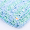 Soft Chenille Striped Baby Blanket - Blue, Green 2632