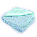 Soft Chenille Striped Baby Blanket - Blue, Green 2632