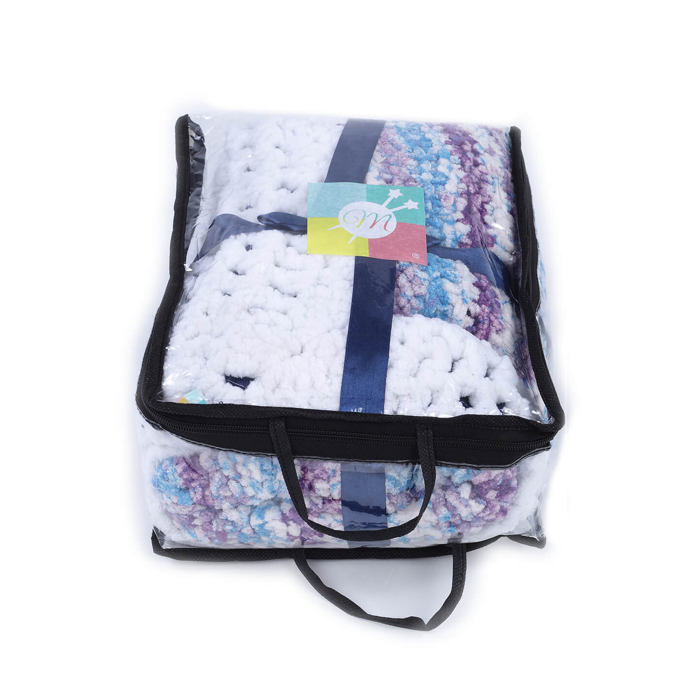 Soft Chenille Self Print Baby Blanket - Multi-Color 2726