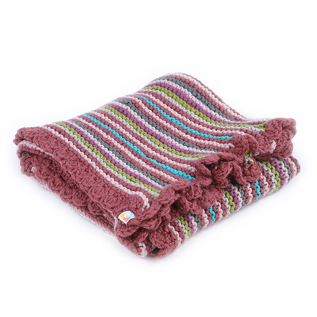 Soft Striped Baby Blanket - Multi-Color 2727