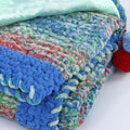 Soft Chenille Playful Rug Blanket - Blue 2733