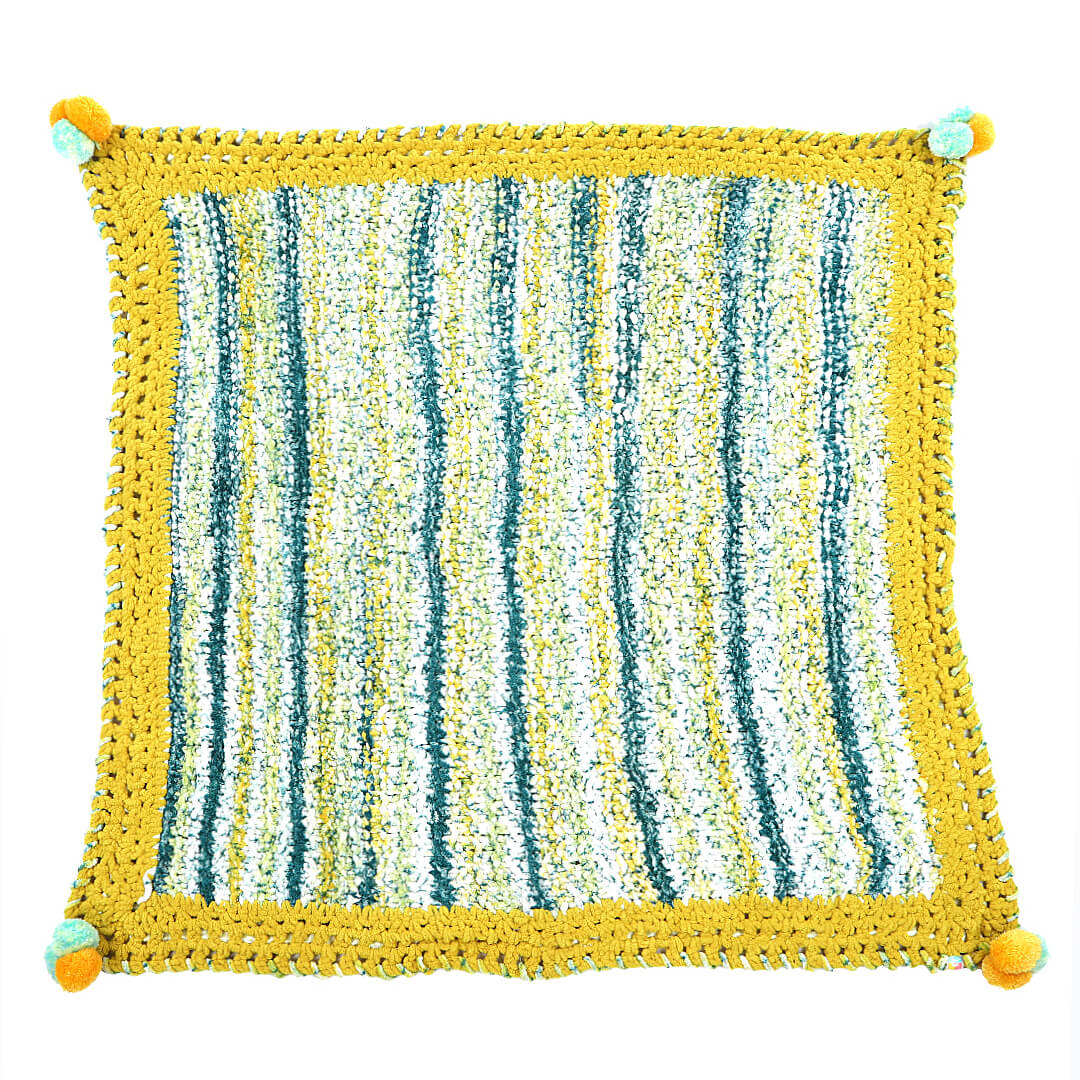 Soft Chenille Playful Rug Blanket - Yellow 2734