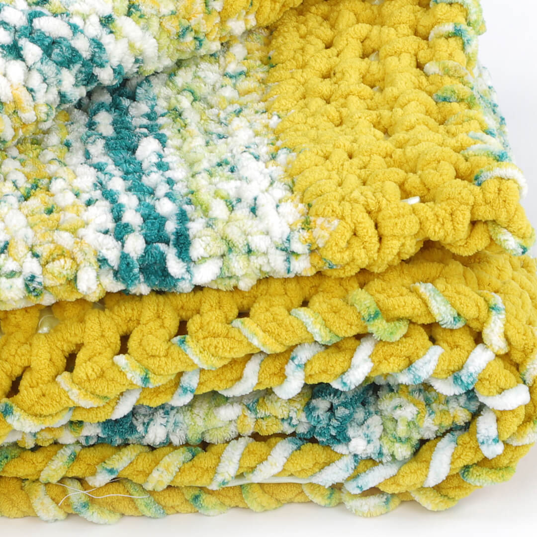 Soft Chenille Playful Rug Blanket - Yellow 2734