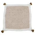 Soft Chenille Granny Square Baby Blanket - Beige, Cream 2735