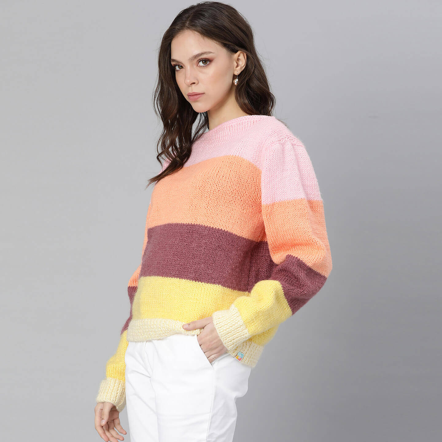 Handmade Baggy Pullover - Multi Color 3034