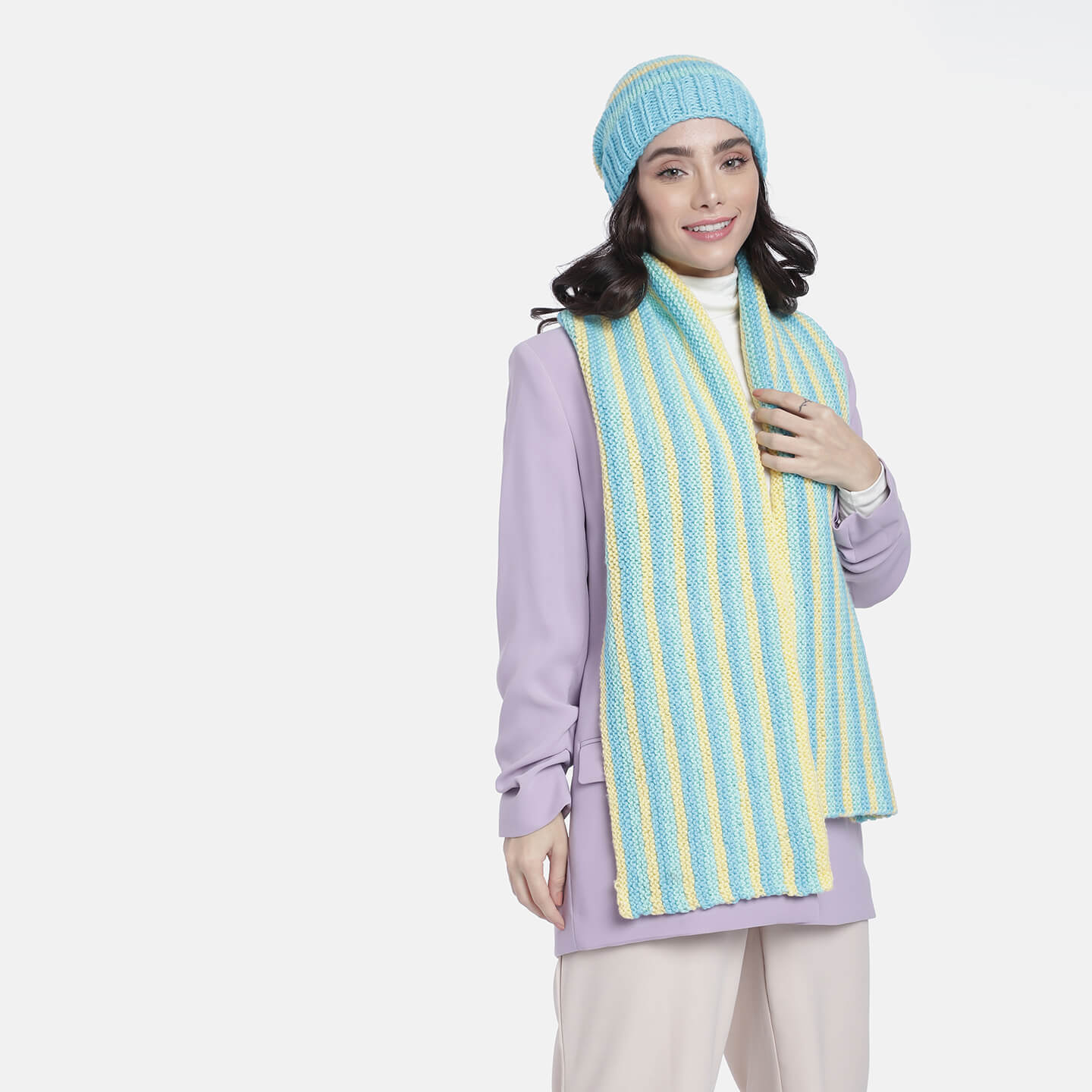 Beanie and Scarf Coordinating Set - 3173