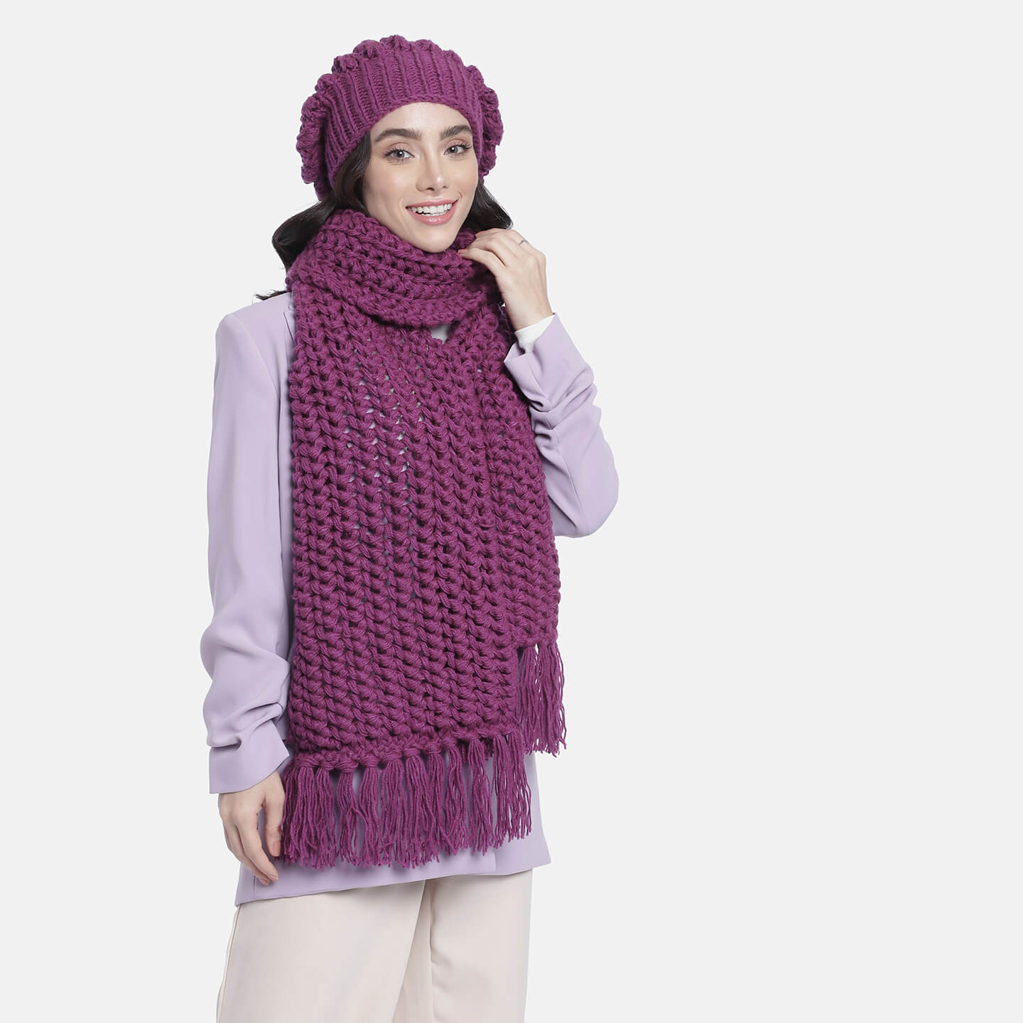 Beanie and Scarf Coordinating Set - 3185