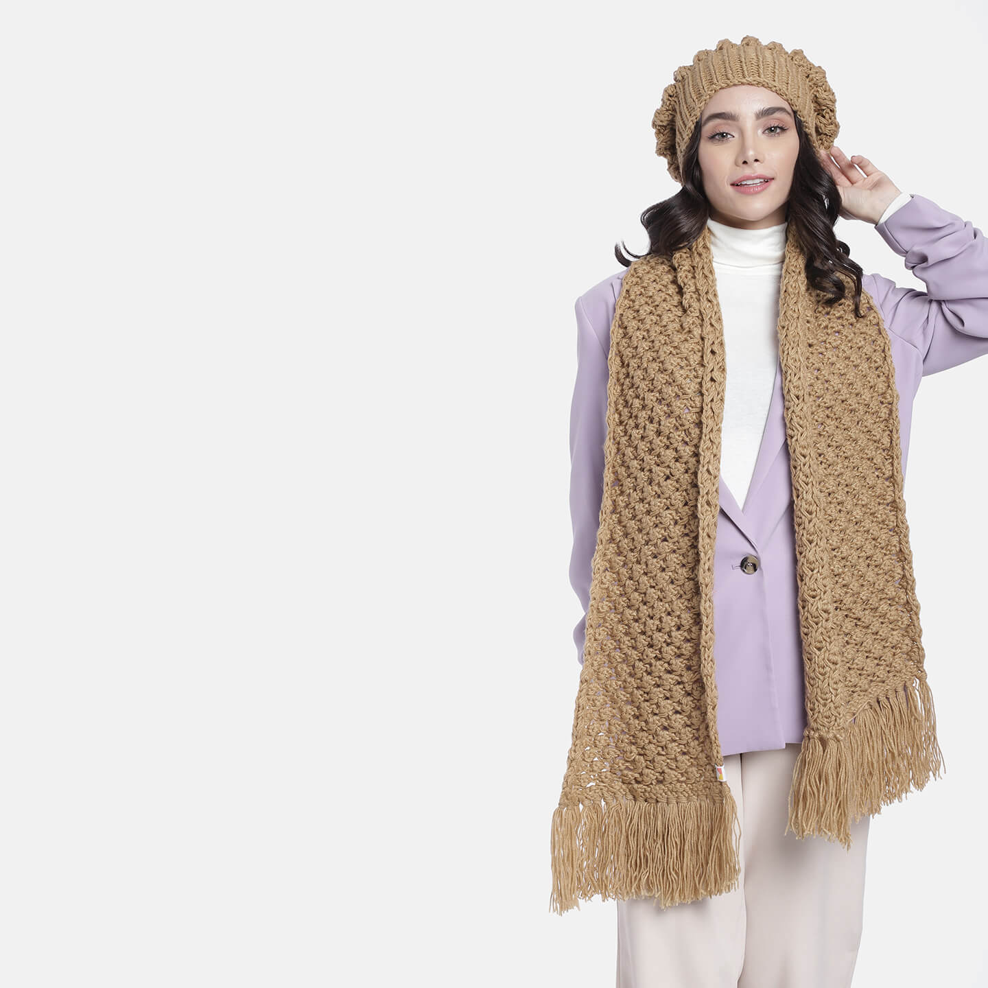 Beanie and Scarf Coordinating Set - 3209