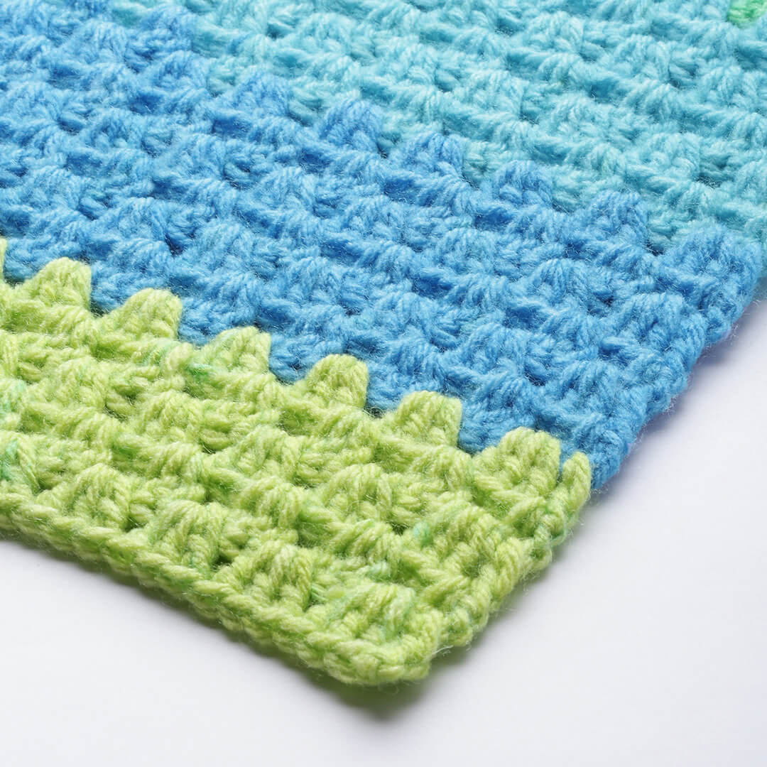 Color Block Scarf - Blue Green 2956