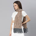 Lace Through Scarf - Brown 2957