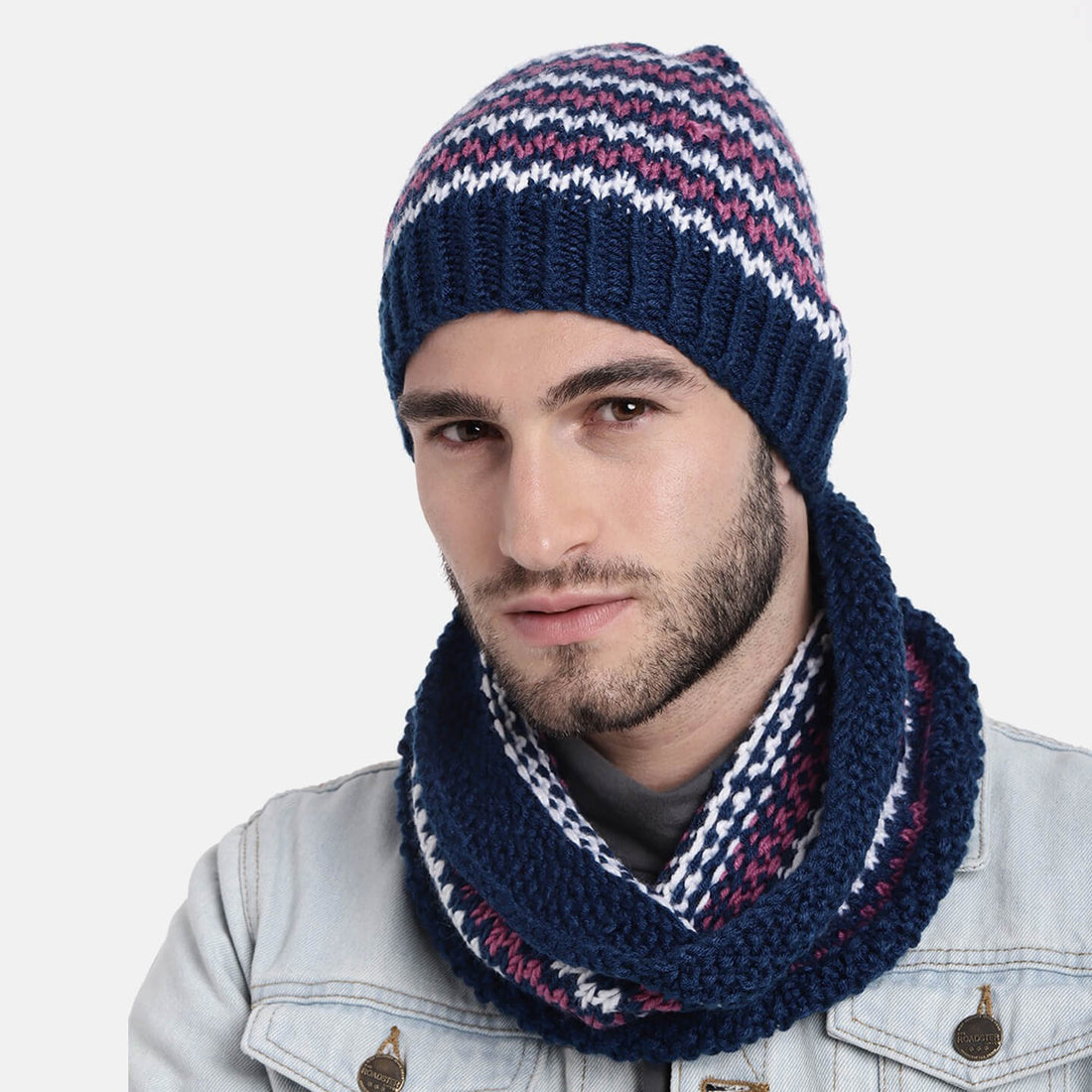 Double-Knit Cap and Neckwarmer Set - 2515