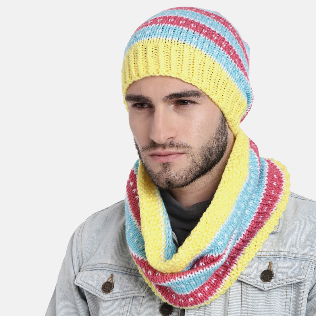 Double-Knit Cap and Neckwarmer Set - 2517