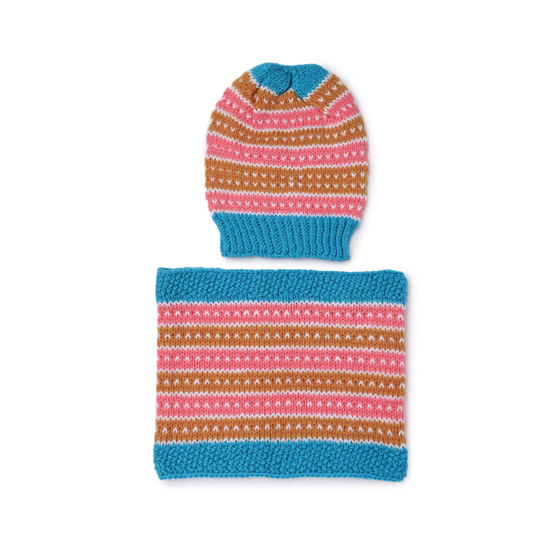 Double-Knit Cap and Neckwarmer Set - 2526