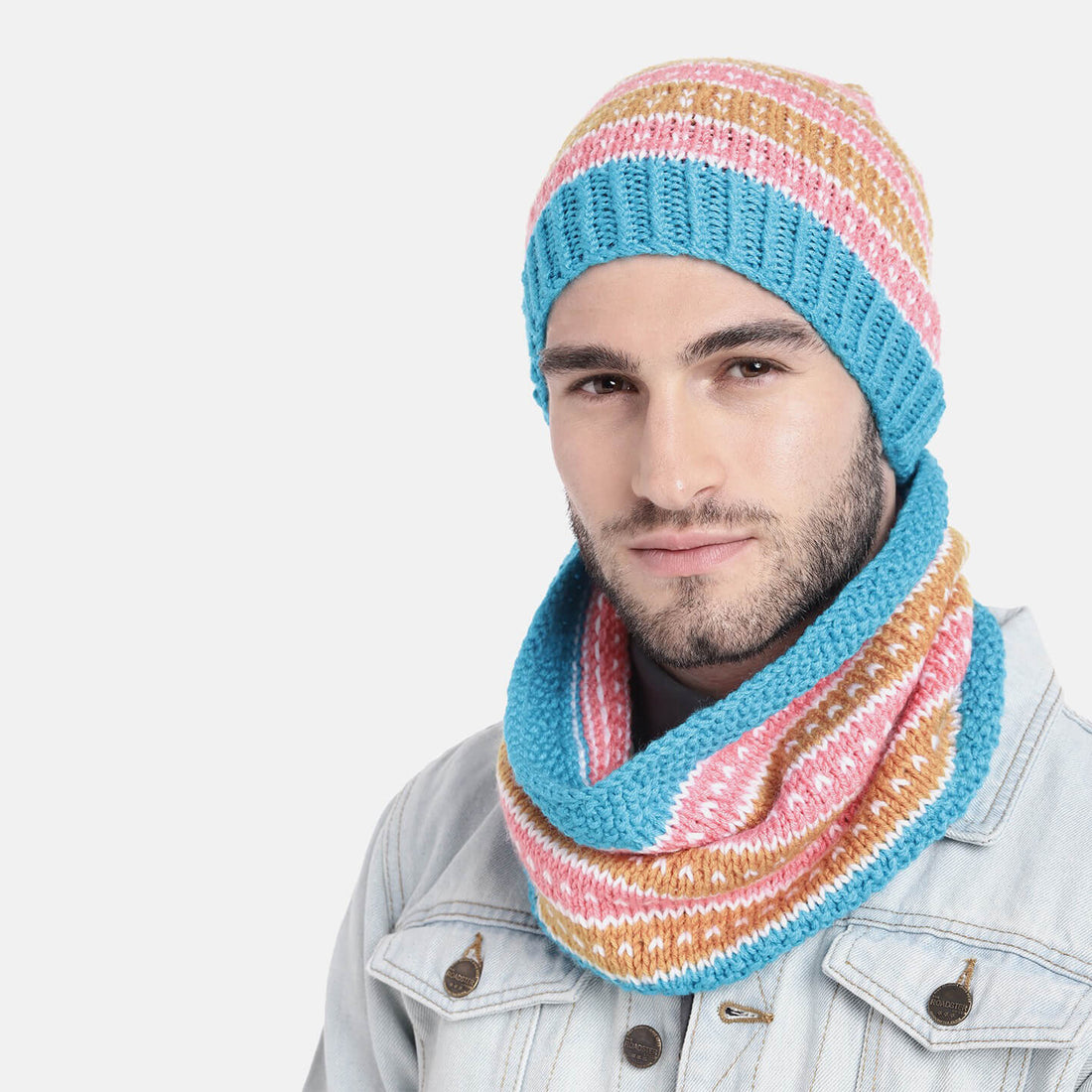 Double-Knit Cap and Neckwarmer Set - 2526