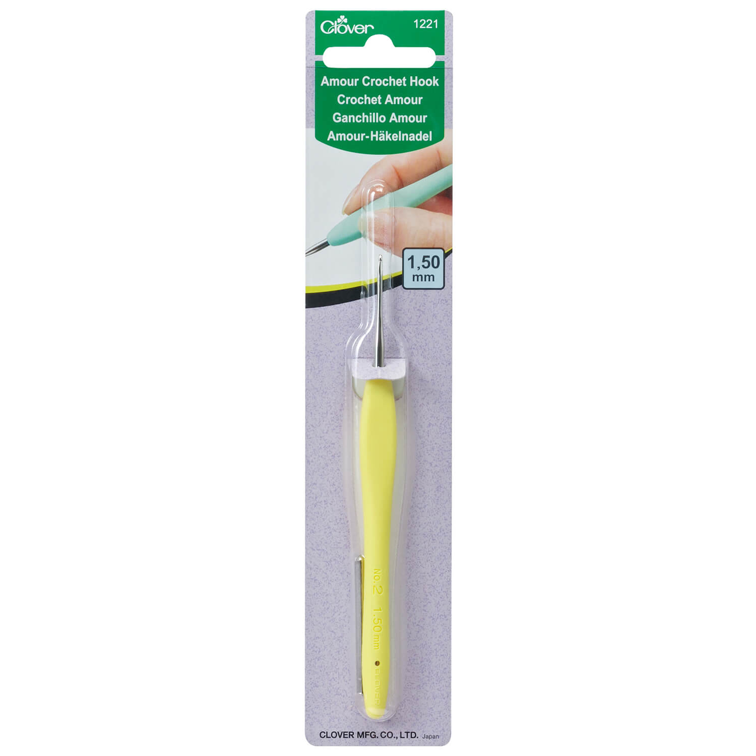 Clover Amour Soft Touch Crochet Hook Coloured All Sizes 0.6mm to 15mm  Knitting