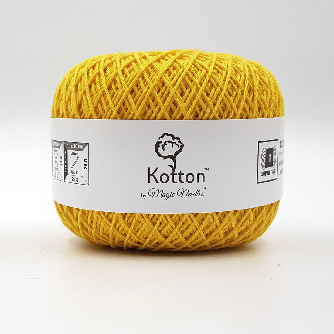 Mercerised Cotton Yarn by Kotton - 3 ply - Black 22, Magic Needles