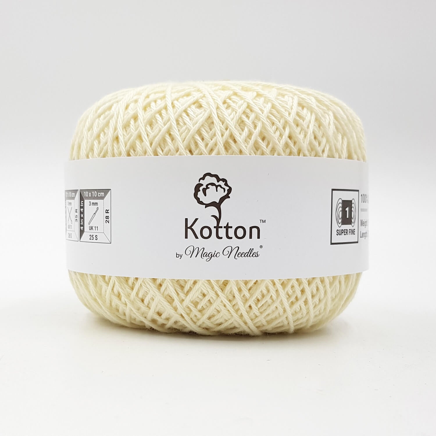 Kotton 4 ply Cotton Yarn 150 g - Cream 16L