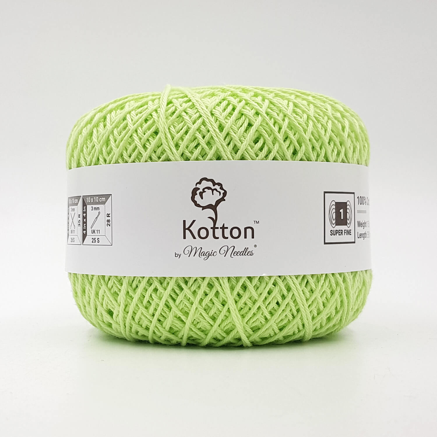 Kotton 4 ply Cotton Yarn 150 g - Lime Green 22