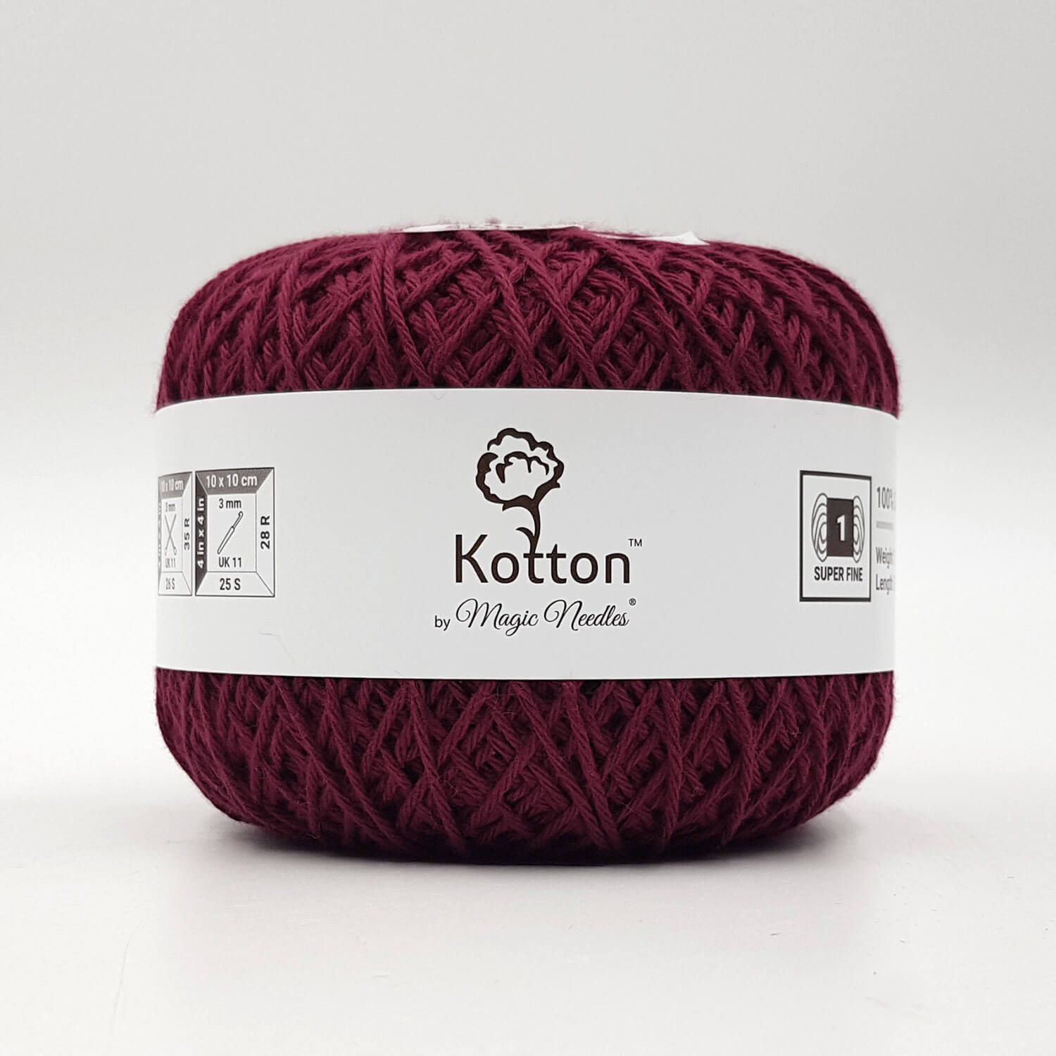 Kotton 4 ply Cotton Yarn 150 g - Maroon 38