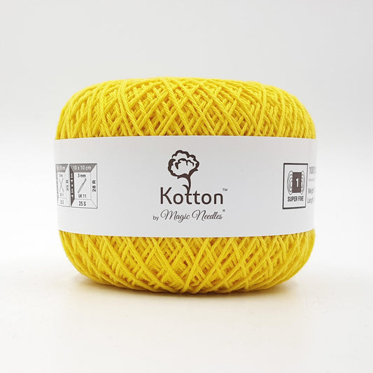 Kotton 4 ply Cotton Yarn 150 g - Sunshine Yellow 41