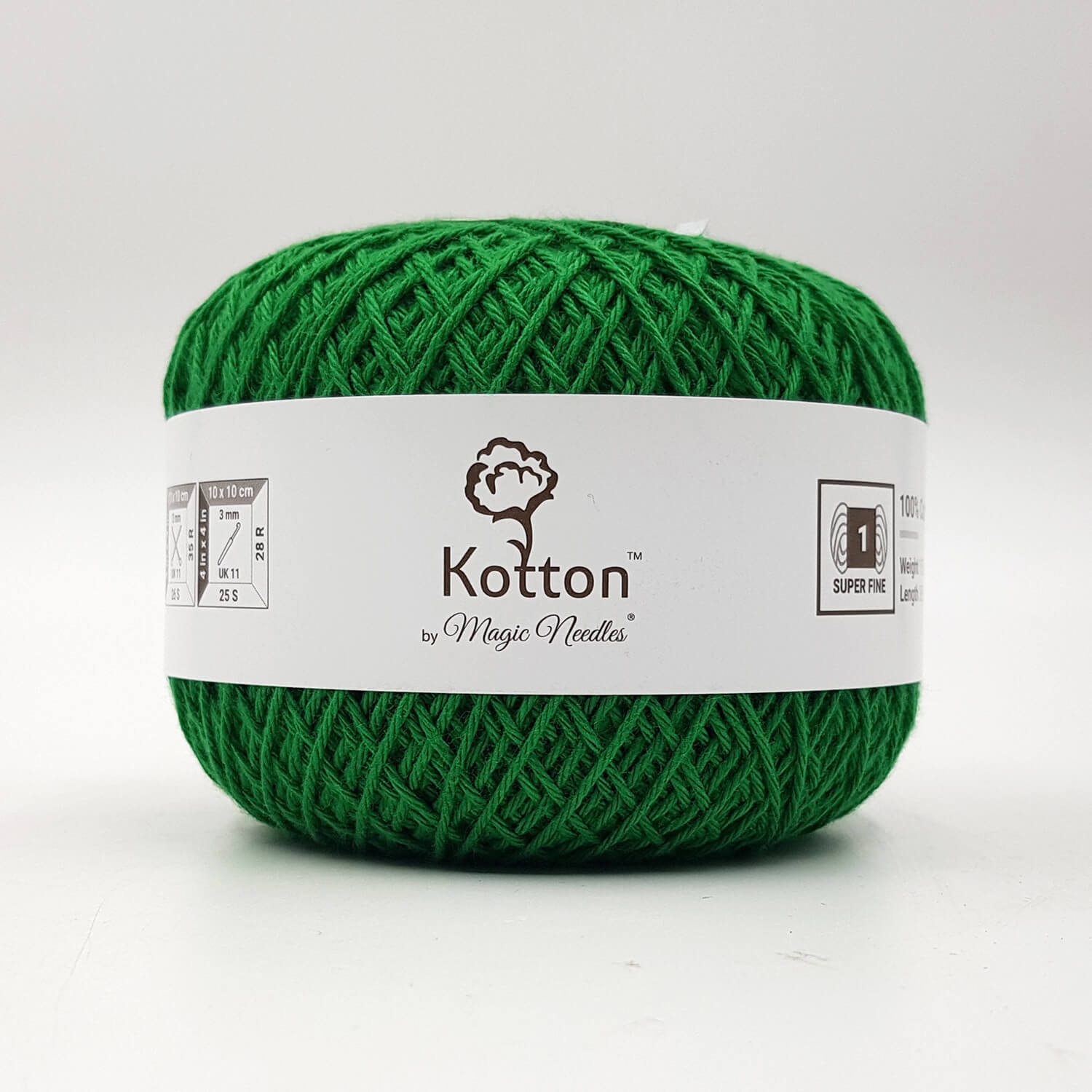 Kotton 4 ply Cotton Yarn 150 g - Green 44
