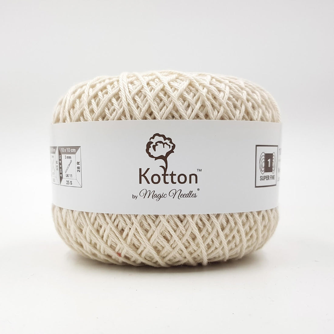 Kotton 4 ply Cotton Yarn 150 g - Light Cream 45