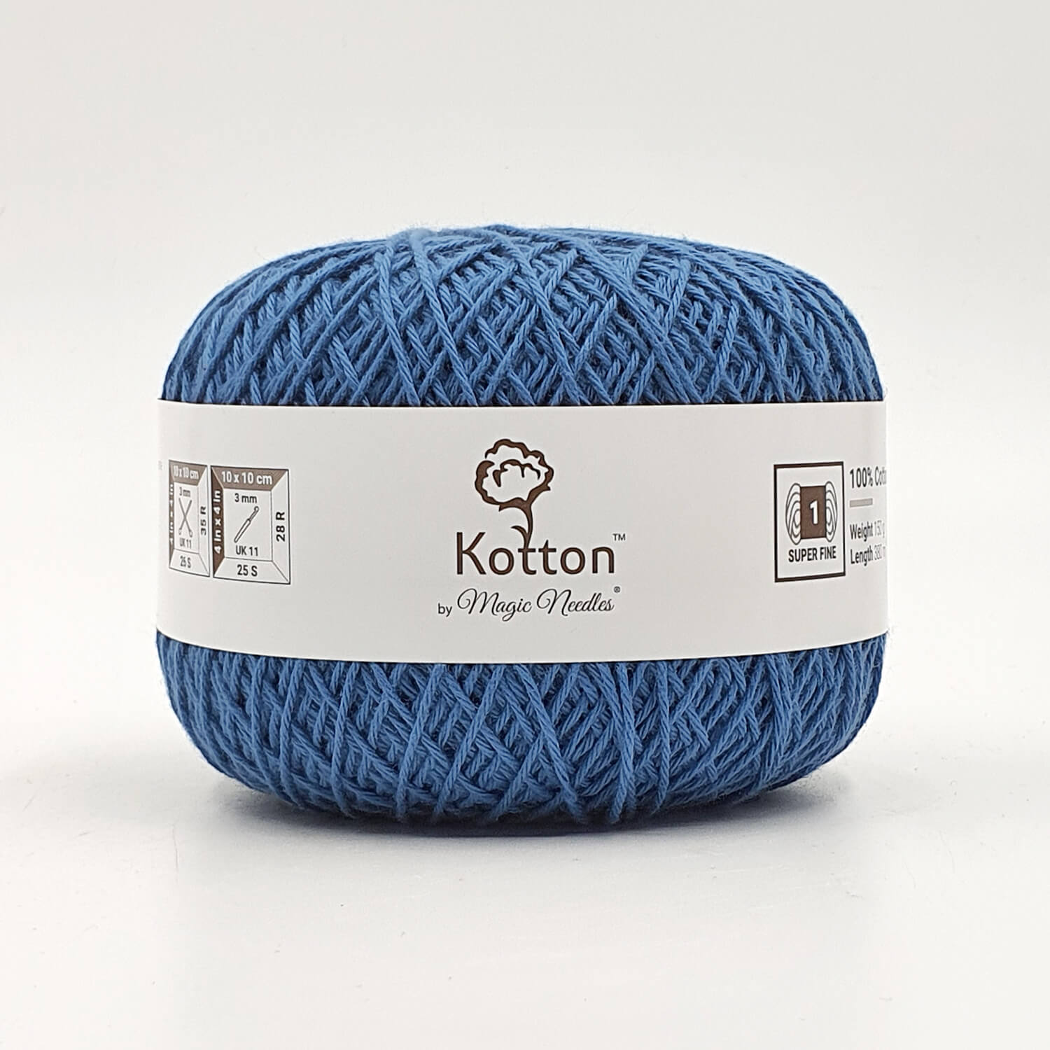 Kotton 4 ply Cotton Yarn 150 g - Greyish Blue 47