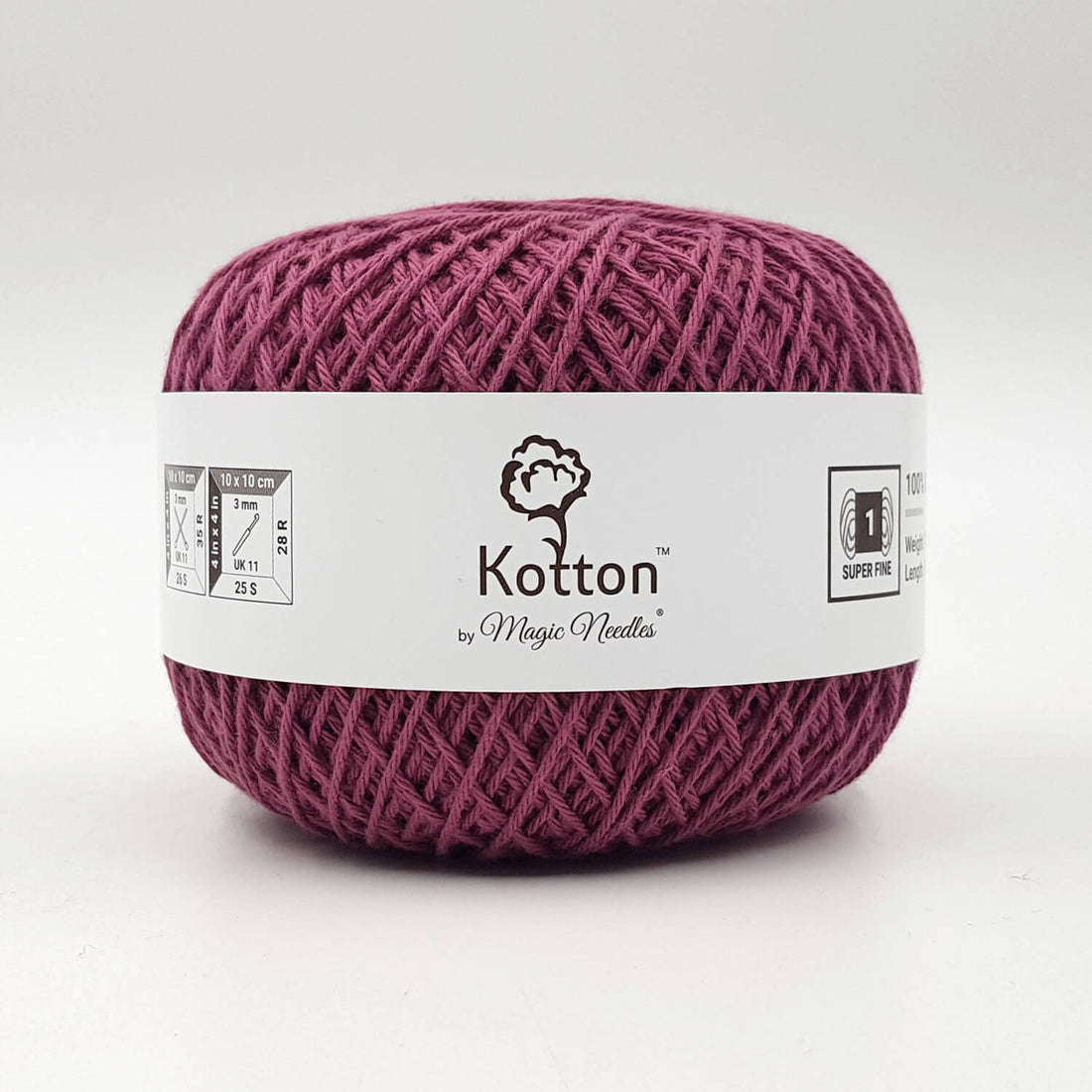 Kotton 4 ply Cotton Yarn 150 g - Dark Mauve 54