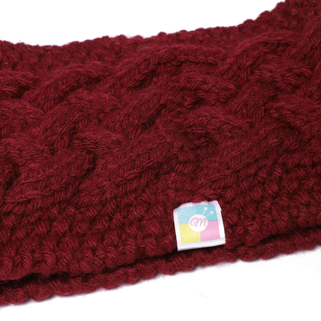 Criss-Cross Headband - Maroon 3012