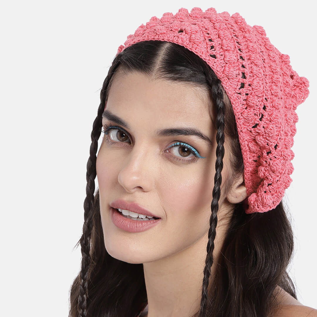 Crochet Bandanna - Fuchsia 2974