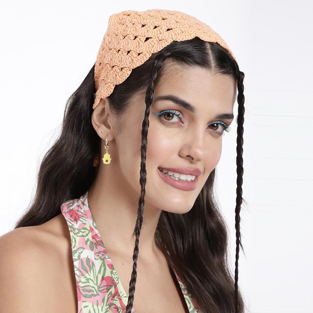 Crochet Bandanna - Peach 2971