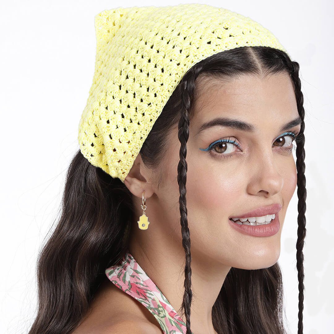 Crochet Bandanna - Yellow 2973