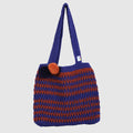 Handmade Crochet Bag - Blue & Brown 3114