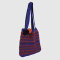 Handmade Crochet Bag - Blue & Brown 3114