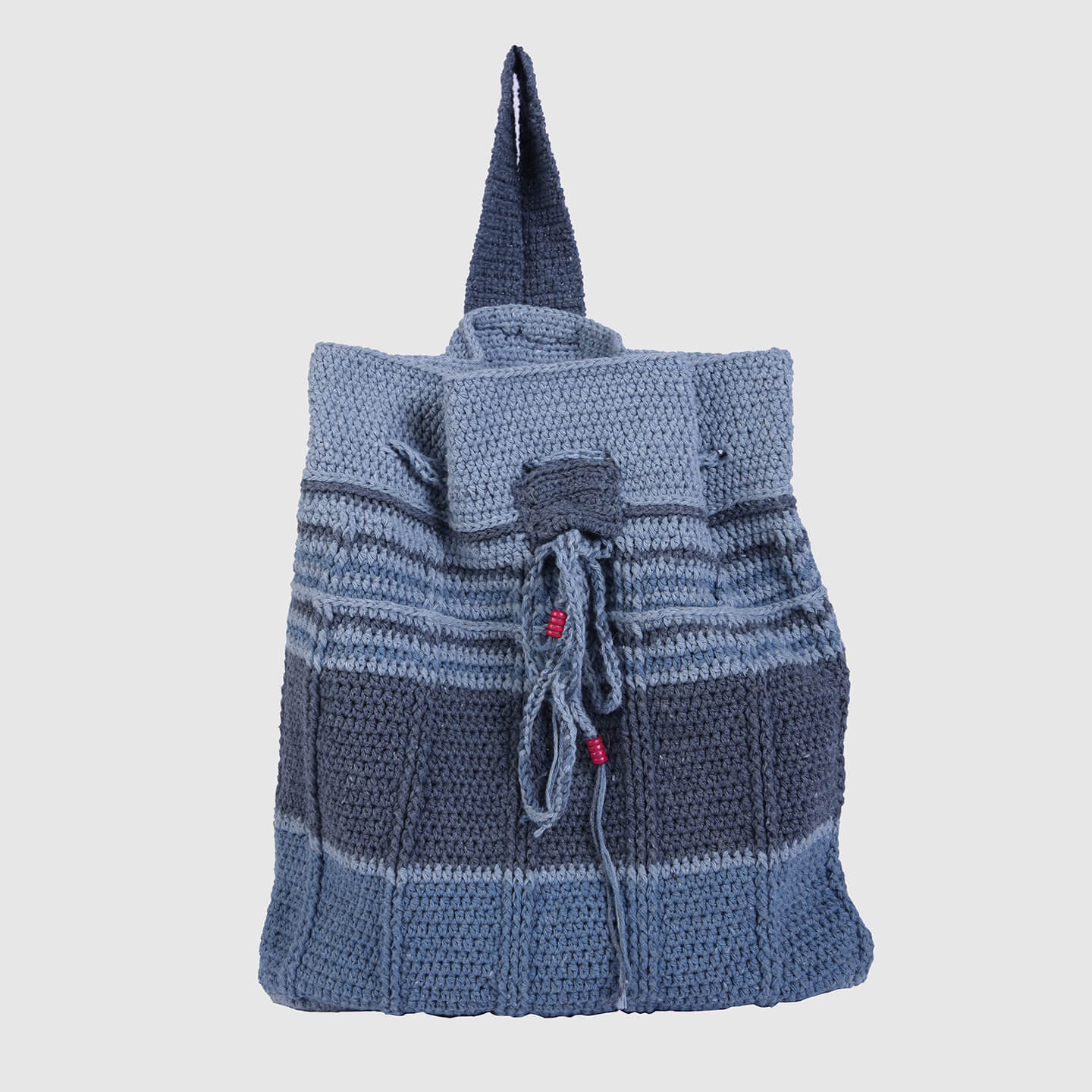 Handmade Crochet Backpack - Denim 3115