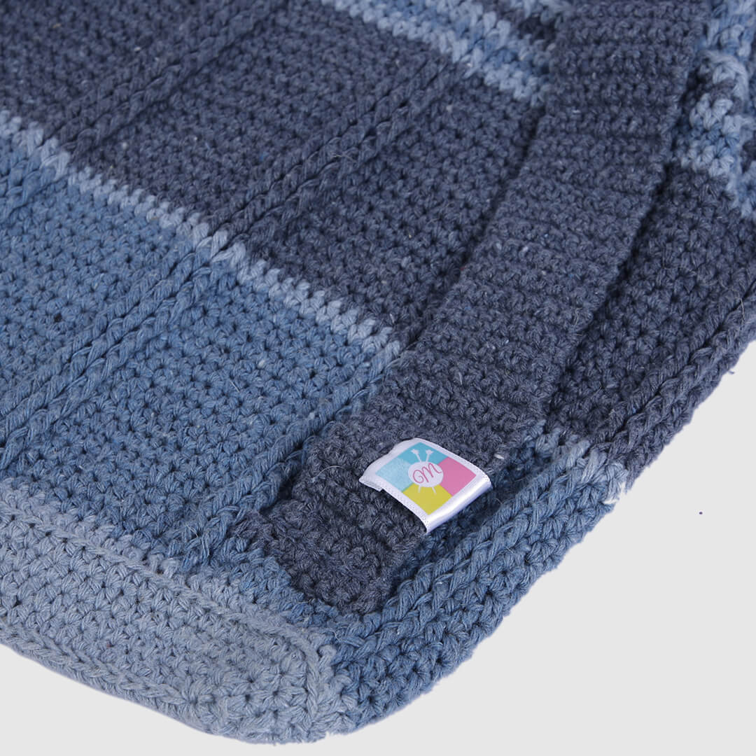 Handmade Crochet Backpack - Denim 3115